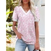 image:imageWIHOLL Womens Tops Boho Summer Outfits 2026 Short Sleeve Shirts with Bottons Beach Vacation Clothes Casual S3XL05pink Print