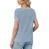 image:imageWIHOLL Womens Tops Cap Short Sleeve Sweater Basic Summer Tops Crew Neck T Shirts Flowy Business Casual Outfits Work 2026 Trendy Travel Fashion Vacation Outfits Blue S