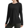 image:imageWIHOLL Workout Tops for Women Long Sleeve Sun Shirt UPF 50 UV Protection Running Hiking Clothes Quick Dry Athletic TopsBlack