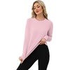image:imageWIHOLL Workout Tops for Women Long Sleeve Sun Shirt UPF 50 UV Protection Running Hiking Clothes Quick Dry Athletic TopsPink