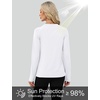 image:imageWIHOLL Workout Tops for Women Long Sleeve Sun Shirt UPF 50 UV Protection Running Hiking Clothes Quick Dry Athletic TopsWhite