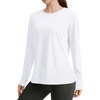 image:imageWIHOLL Workout Tops for Women Long Sleeve Sun Shirt UPF 50 UV Protection Running Hiking Clothes Quick Dry Athletic TopsWhite