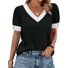 image:imageWIHOLL Womens Tops Boho Summer Outfits 2026 Short Sleeve Shirts with Bottons Beach Vacation Clothes Casual S3XL01black