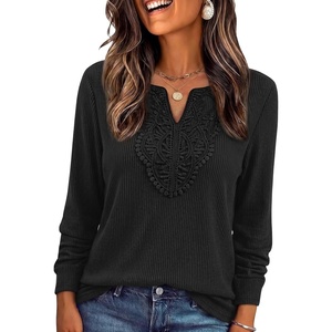 image:imageWIHOLL Long Sleeve Shirts for Women Boho Tops 2026 Fall Fashion ClothesBlack