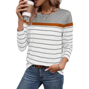 image:imageWIHOLL Long Sleeve Shirts for Women Stripe Tops Fall Fashion Outfits 2026