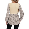 image:imageWIHOLL Womens Long Sleeve Tunic Tops Crew Neck Babydoll Peplum Blouses Fall Fashion 2026Apricot Floral
