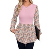 image:imageWIHOLL Womens Long Sleeve Tunic Tops Crew Neck Babydoll Peplum Blouses Fall Fashion 2026Pink Floral