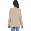 image:imageWIHOLL Womens Tops Lace Long Sleeve Tops for Women Boho V Neck Blouses01  Apricot