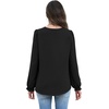 image:imageWIHOLL Womens Tops Lace Long Sleeve Tops for Women Boho V Neck Blouses01  Black