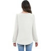 image:imageWIHOLL Womens Tops Lace Long Sleeve Tops for Women Boho V Neck Blouses01  White