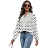 image:imageWIHOLL Womens Tops Lace Long Sleeve Tops for Women Boho V Neck Blouses02  Black Polka Dot