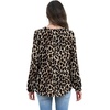 image:imageWIHOLL Womens Tops Lace Long Sleeve Tops for Women Boho V Neck Blouses02  Leopard