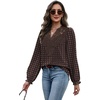 image:imageWIHOLL Womens Tops Lace Long Sleeve Tops for Women Boho V Neck Blouses02  Paisley Print