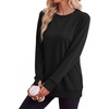 image:imageWIHOLL  Crewneck Sweatshirt  for Women Long Sleeve Shirts Fall OutfitsBlack