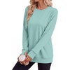 image:imageWIHOLL  Crewneck Sweatshirt  for Women Long Sleeve Shirts Fall OutfitsBlue