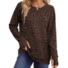 image:imageWIHOLL  Crewneck Sweatshirt  for Women Long Sleeve Shirts Fall OutfitsClassic Leopard