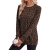 image:imageWIHOLL  Crewneck Sweatshirt  for Women Long Sleeve Shirts Fall OutfitsClassic Leopard