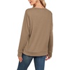 image:imageWIHOLL  Crewneck Sweatshirt  for Women Long Sleeve Shirts Fall OutfitsCoffee