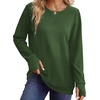 image:imageWIHOLL  Crewneck Sweatshirt  for Women Long Sleeve Shirts Fall OutfitsGreen