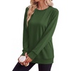 image:imageWIHOLL  Crewneck Sweatshirt  for Women Long Sleeve Shirts Fall OutfitsGreen