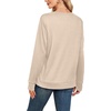 image:imageWIHOLL  Crewneck Sweatshirt  for Women Long Sleeve Shirts Fall OutfitsKhaki