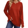 image:imageWIHOLL  Crewneck Sweatshirt  for Women Long Sleeve Shirts Fall OutfitsRed