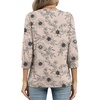 image:imageWIHOLL 34 Length Sleeve Womens Tops Dressy Casual Blouses Summer Spring Trendy Business Outfits Fashion ClothingBeige Floral