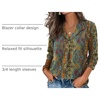 image:imageWIHOLL 34 Length Sleeve Womens Tops Dressy Casual Blouses Summer Spring Trendy Business Outfits Fashion ClothingBoho Print