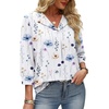 image:imageWIHOLL 34 Length Sleeve Womens Tops Dressy Casual Blouses Summer Spring Trendy Business Outfits Fashion ClothingBotanical Sketch
