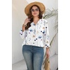 image:imageWIHOLL 34 Length Sleeve Womens Tops Dressy Casual Blouses Summer Spring Trendy Business Outfits Fashion ClothingBotanical Sketch
