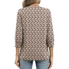 image:imageWIHOLL 34 Length Sleeve Womens Tops Dressy Casual Blouses Summer Spring Trendy Business Outfits Fashion ClothingGeometric