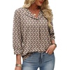 image:imageWIHOLL 34 Length Sleeve Womens Tops Dressy Casual Blouses Summer Spring Trendy Business Outfits Fashion ClothingGeometric