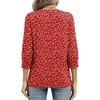 image:imageWIHOLL 34 Length Sleeve Womens Tops Dressy Casual Blouses Summer Spring Trendy Business Outfits Fashion ClothingRed Floral