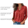 image:imageWIHOLL 34 Length Sleeve Womens Tops Dressy Casual Blouses Summer Spring Trendy Business Outfits Fashion ClothingRed Floral