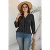 image:imageWIHOLL 34 Length Sleeve Womens Tops Dressy Casual Blouses Summer Spring Trendy Business Outfits Fashion ClothingStripe