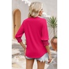image:imageWIHOLL 34 Length Sleeve Womens Tops Summer Shirts Spring Vacation Outfits Dressy Casual Trendy Fall S3XL03hot Pink