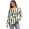 image:imageWIHOLL Blouses for Women Dressy Casual Long Sleeve Shirts Fall FashionApricot Abstract
