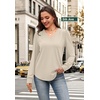 image:imageWIHOLL Blouses for Women Dressy Casual Long Sleeve Shirts Fall FashionBeige