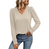 image:imageWIHOLL Blouses for Women Dressy Casual Long Sleeve Shirts Fall FashionBeige