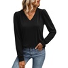 image:imageWIHOLL Blouses for Women Dressy Casual Long Sleeve Shirts Fall FashionBlack