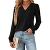 image:imageWIHOLL Blouses for Women Dressy Casual Long Sleeve Shirts Fall FashionBlack