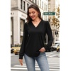 image:imageWIHOLL Blouses for Women Dressy Casual Long Sleeve Shirts Fall FashionBlack