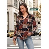 image:imageWIHOLL Blouses for Women Dressy Casual Long Sleeve Shirts Fall FashionBlack Floral