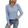 image:imageWIHOLL Blouses for Women Dressy Casual Long Sleeve Shirts Fall FashionBlue Striped