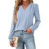image:imageWIHOLL Blouses for Women Dressy Casual Long Sleeve Shirts Fall FashionBlue Striped