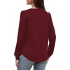 image:imageWIHOLL Blouses for Women Dressy Casual Long Sleeve Shirts Fall FashionBurgundy
