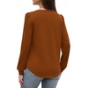 image:imageWIHOLL Blouses for Women Dressy Casual Long Sleeve Shirts Fall FashionCaramel