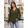 image:imageWIHOLL Blouses for Women Dressy Casual Long Sleeve Shirts Fall FashionGreen