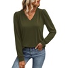 image:imageWIHOLL Blouses for Women Dressy Casual Long Sleeve Shirts Fall FashionGreen