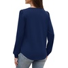 image:imageWIHOLL Blouses for Women Dressy Casual Long Sleeve Shirts Fall FashionNavy Blue